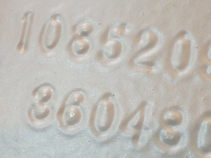 N34 deep mark on painted steel