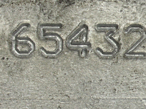 Numeric mark made by N34 on steel